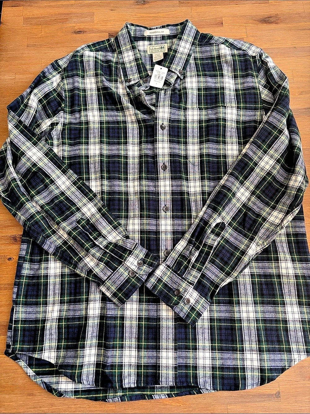 L.L.Bean Men's Scotch Plaid Flannel Shirt, Traditional Fit Plaid Large